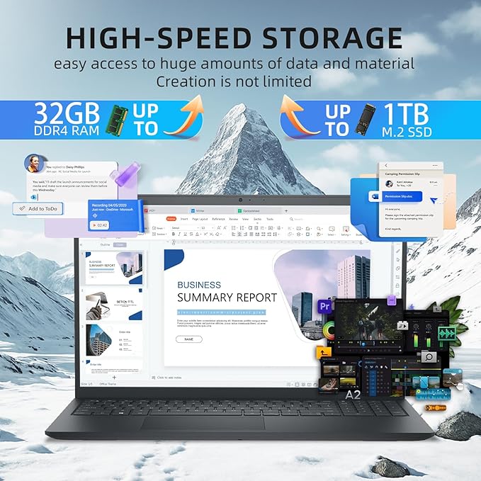 Dell Inspiron 15 Business Laptop- w/Office Lifetime & External DVD Drive, AMD Ryzen 7 7730U (8-Core) CPU, 15.6" FHD (1920 x 1080) Touchscreen, Win 11 Pro(32 GB RAM, 1 TB SSD) image 4