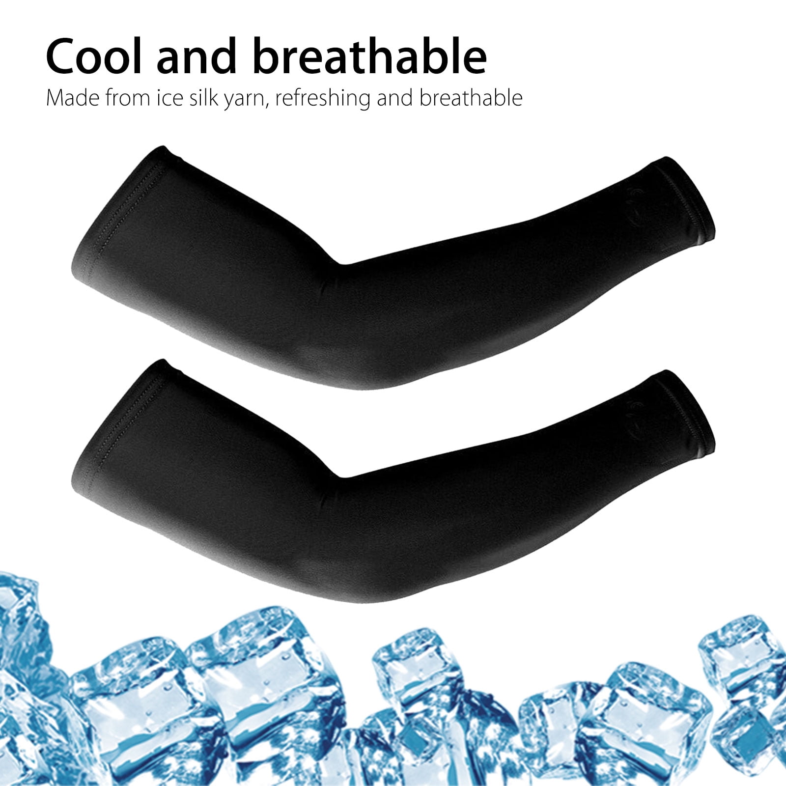 5 Pairs Cooling UV Protection Sun Sleeves, Long Arm Cover for Men Women, Outdoor Sports Sun Sleeves for Running Golf Cycling Basketball Driving Fishing image 4