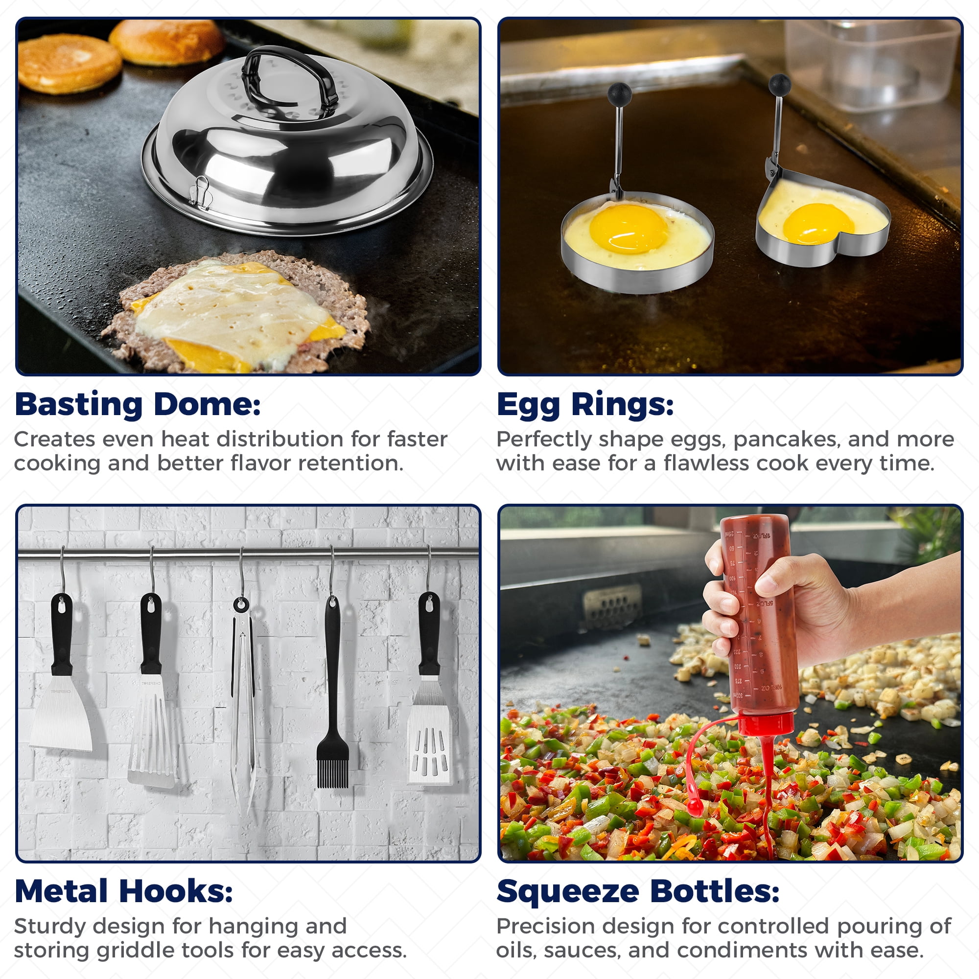 CHEFSPOT 36-Piece Griddle Accessories for Blackstone, BBQ, Flat Top Grilling Spatula Kit image 3