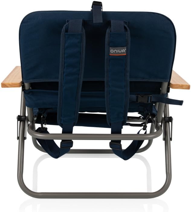 PICNIC TIME Descanso Padded Beach Chair, Low Camping Chair with Removable Washable Cover, Backpack Beach Chair image 6