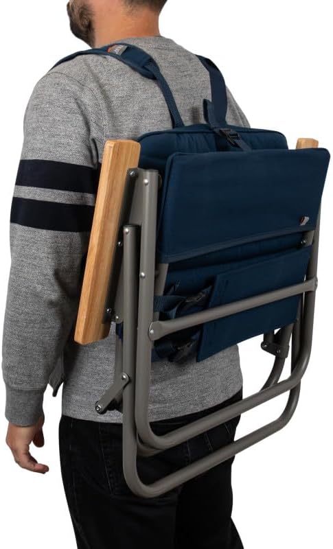 PICNIC TIME Descanso Padded Beach Chair, Low Camping Chair with Removable Washable Cover, Backpack Beach Chair image 10