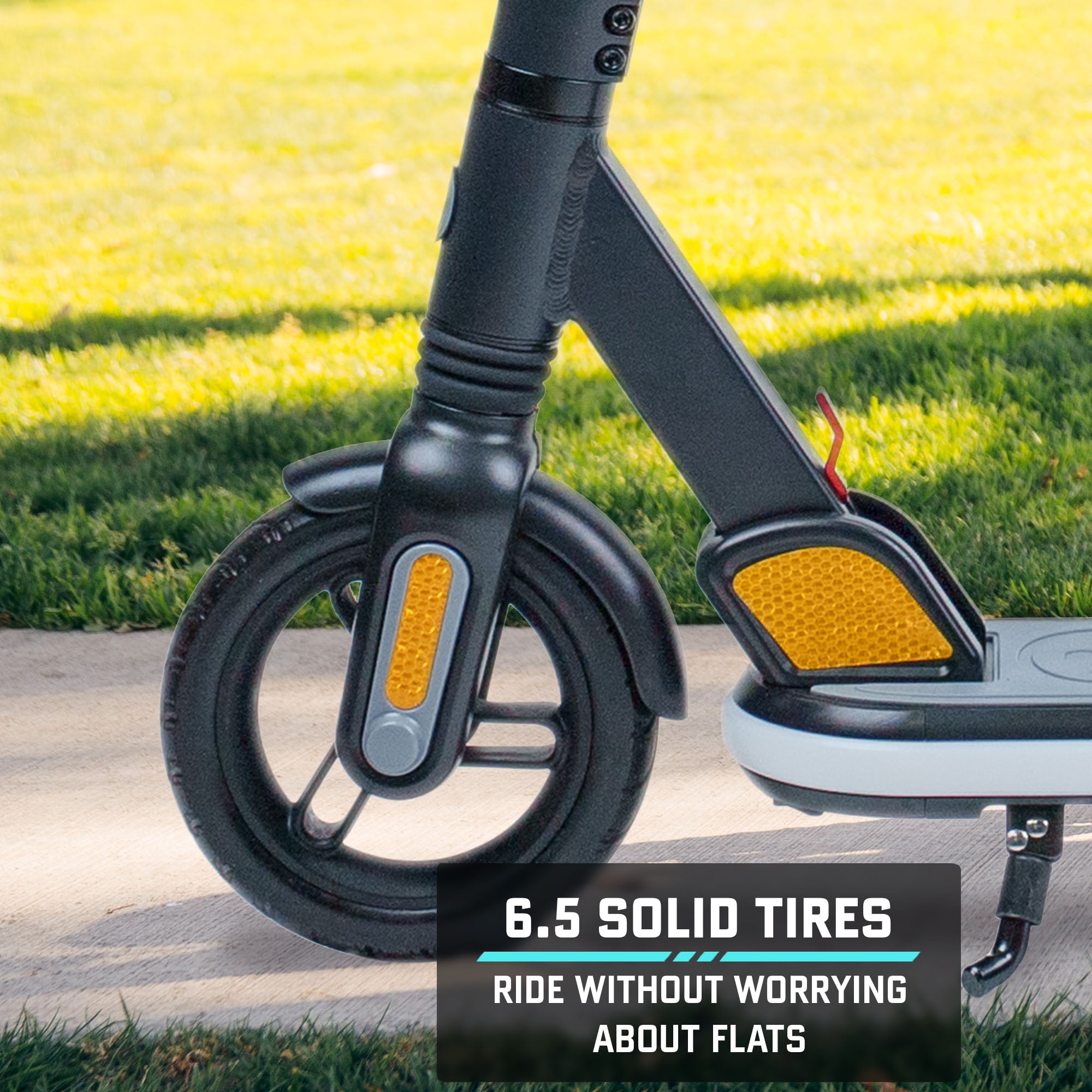 GOTRAX XoomPlus Foldable Electric Scooter for Kids Ages 6-12 with 150W Motor 10mph LED,Black image 2