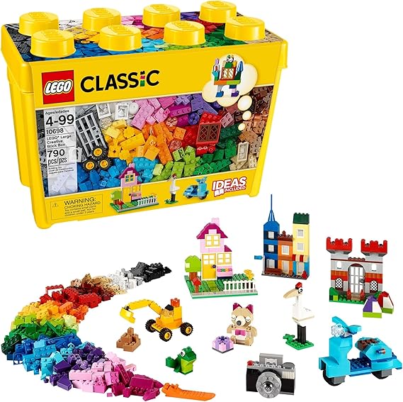 LEGO Classic Large Creative Brick Box 10698 Building Toy Set, Toy Storage Solution for Home or Classrooms, Interactive Building Toy for Kids, Boys, and Girls image 1