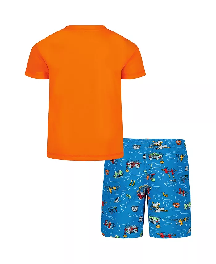 Under Armour Little and Toddler Boys 2-Piece Town Pool Short Sleeve T-Shirt and Volley Shorts Set image 2