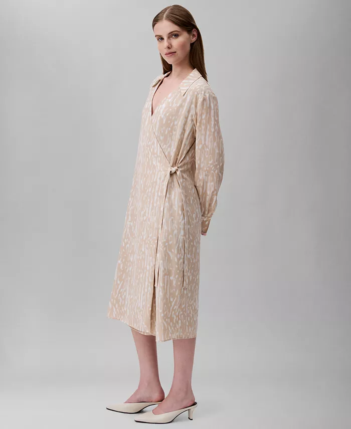 Women's Printed Wrap Dress image 3