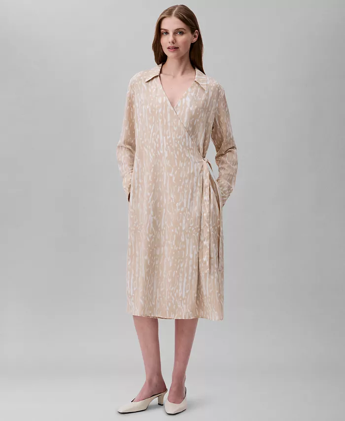 Women's Printed Wrap Dress image 1