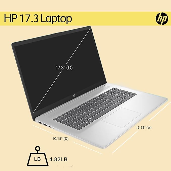 HP 17.3" FHD Laptop for Business & Students - w/External DVD Drive & Office Lifetime License, AMD Ryzen 5 7430U CPU, 250 Nits IPS Display, Webcam, Wifi6, Win 11 Pro (64GB RAM 2TB SSD) image 5