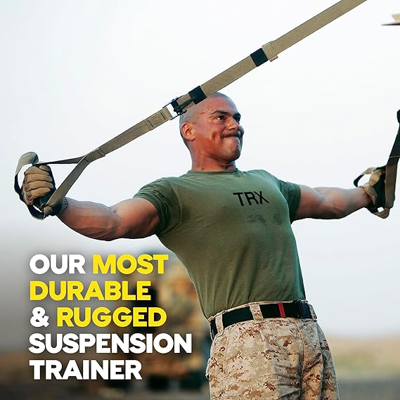 TRX Tactical Gym Suspension Trainer, Home Gym Kit, Fitness Training Designed for Military Veterans, Home Gym System with Exercise Straps image 2