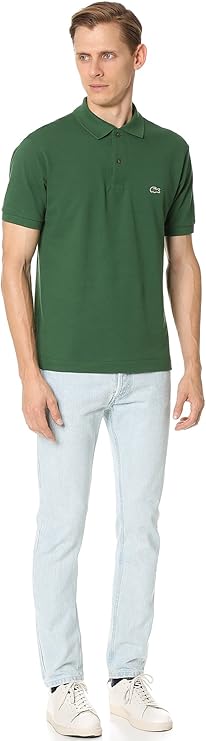 Lacoste Men's L.12.12 Short Sleeve Classic Fit Green Croc Polo image 4