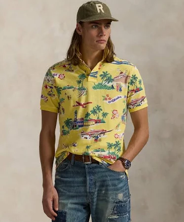 Polo Ralph Lauren Men's Classic-Fit Polo Bear Mesh Polo Shirt image 2