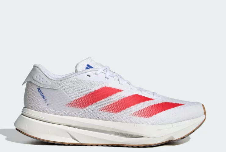 Adidas Women's Adizero SL2 Running Shoes In Cloud White - Pure Ruby Size 8 NIB image 1