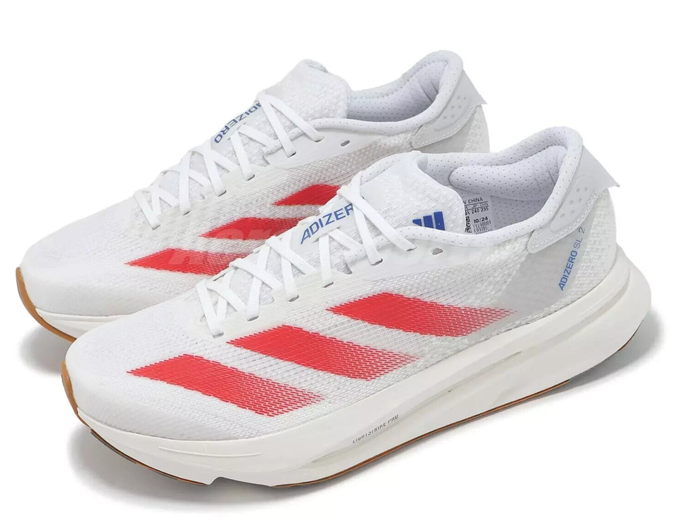 Adidas Women's Adizero SL2 Running Shoes In Cloud White - Pure Ruby Size 8 NIB image 2