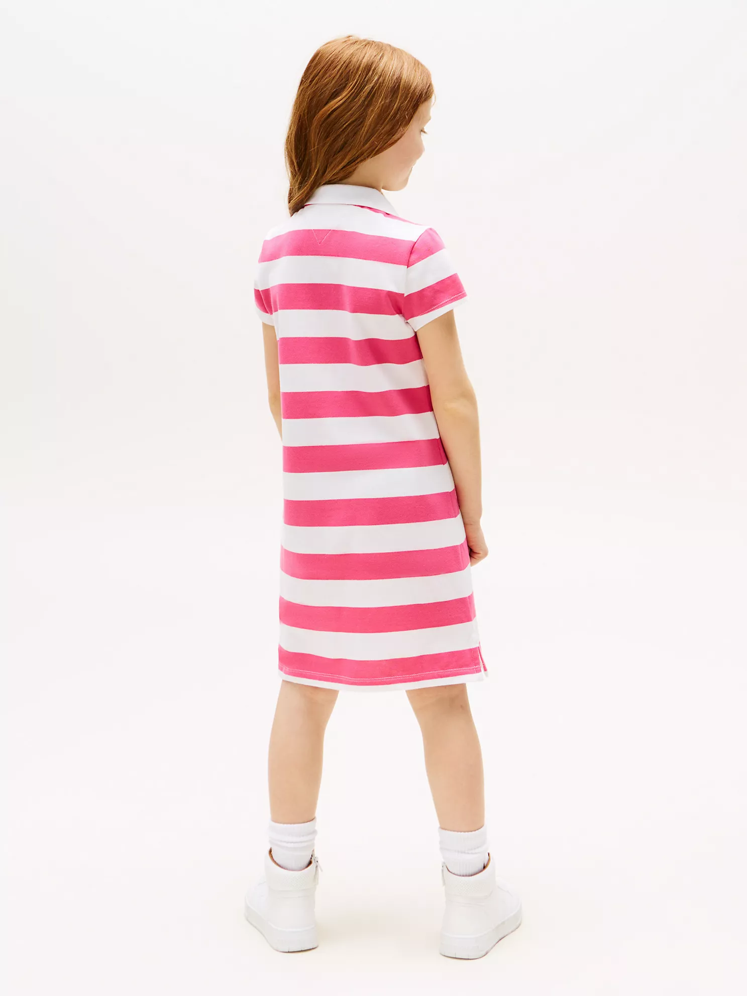 Kids' Block Stripe Stretch Polo Dress image 4