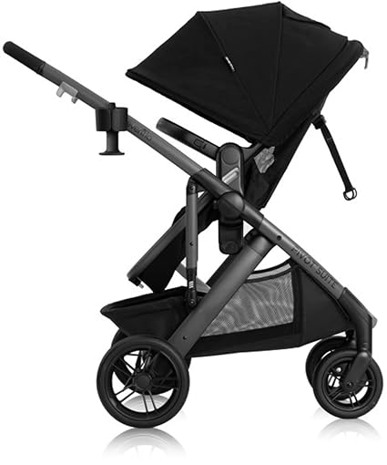Evenflo Pivot Suite Travel System with LiteMax Infant Car Seat with Anti-Rebound Bar Dunloe Black image 4