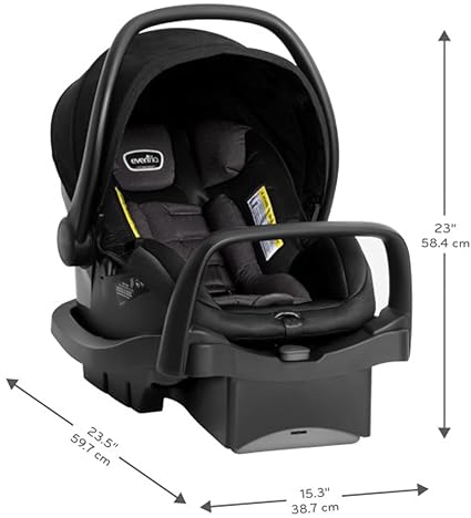 Evenflo Pivot Suite Travel System with LiteMax Infant Car Seat with Anti-Rebound Bar Dunloe Black image 5