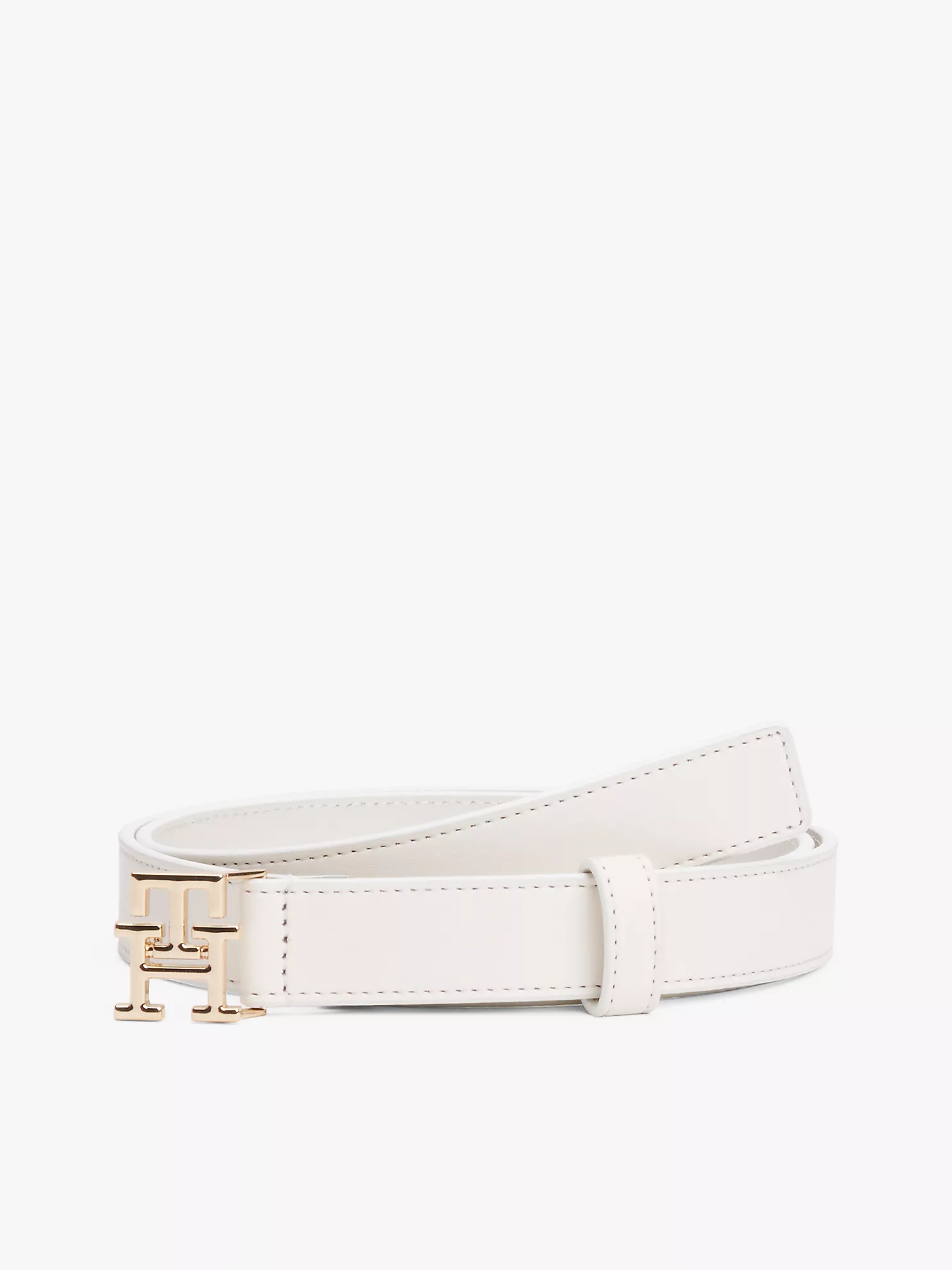 Monogram Buckle Leather Belt image 1