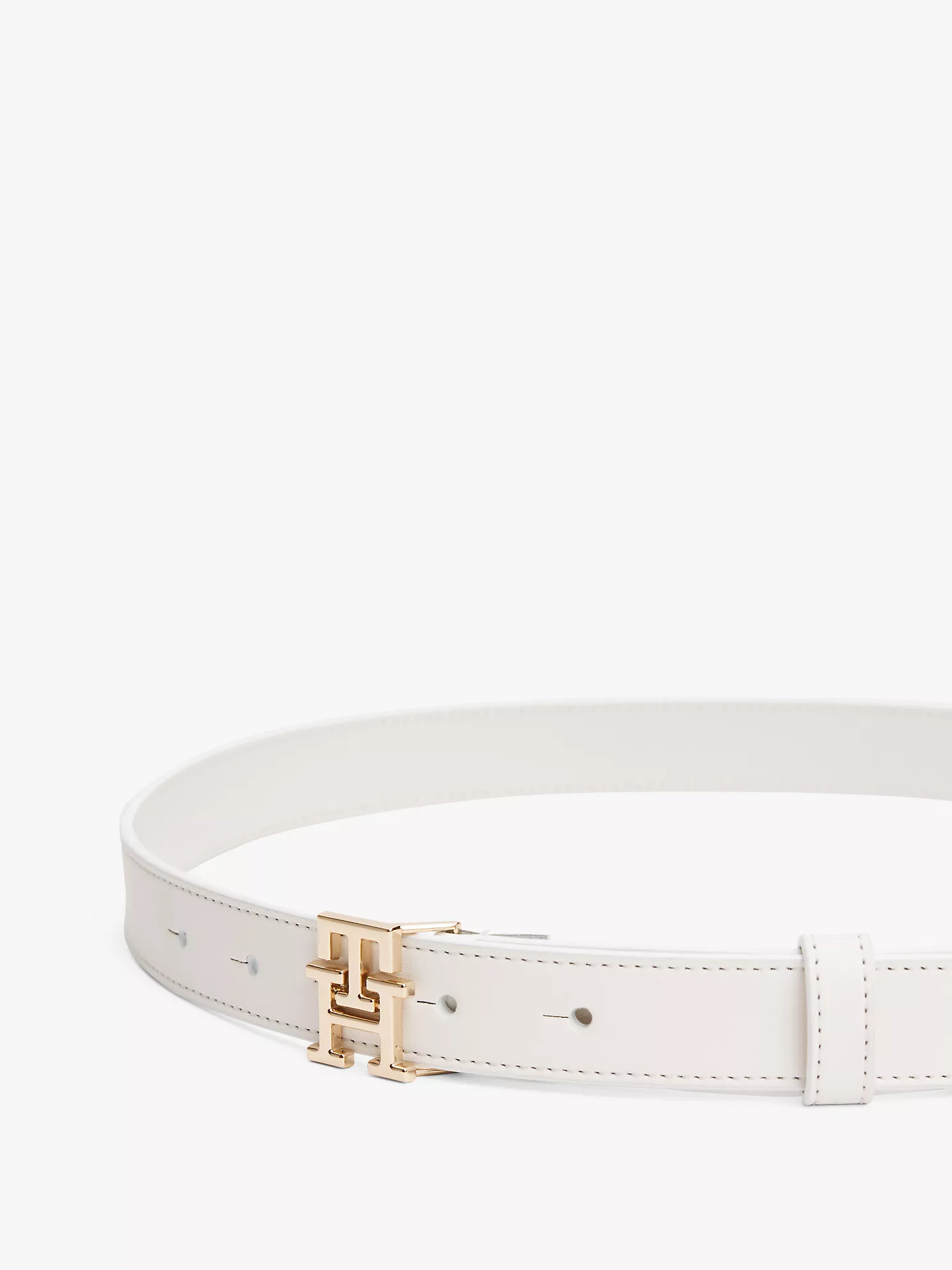 Monogram Buckle Leather Belt image 3