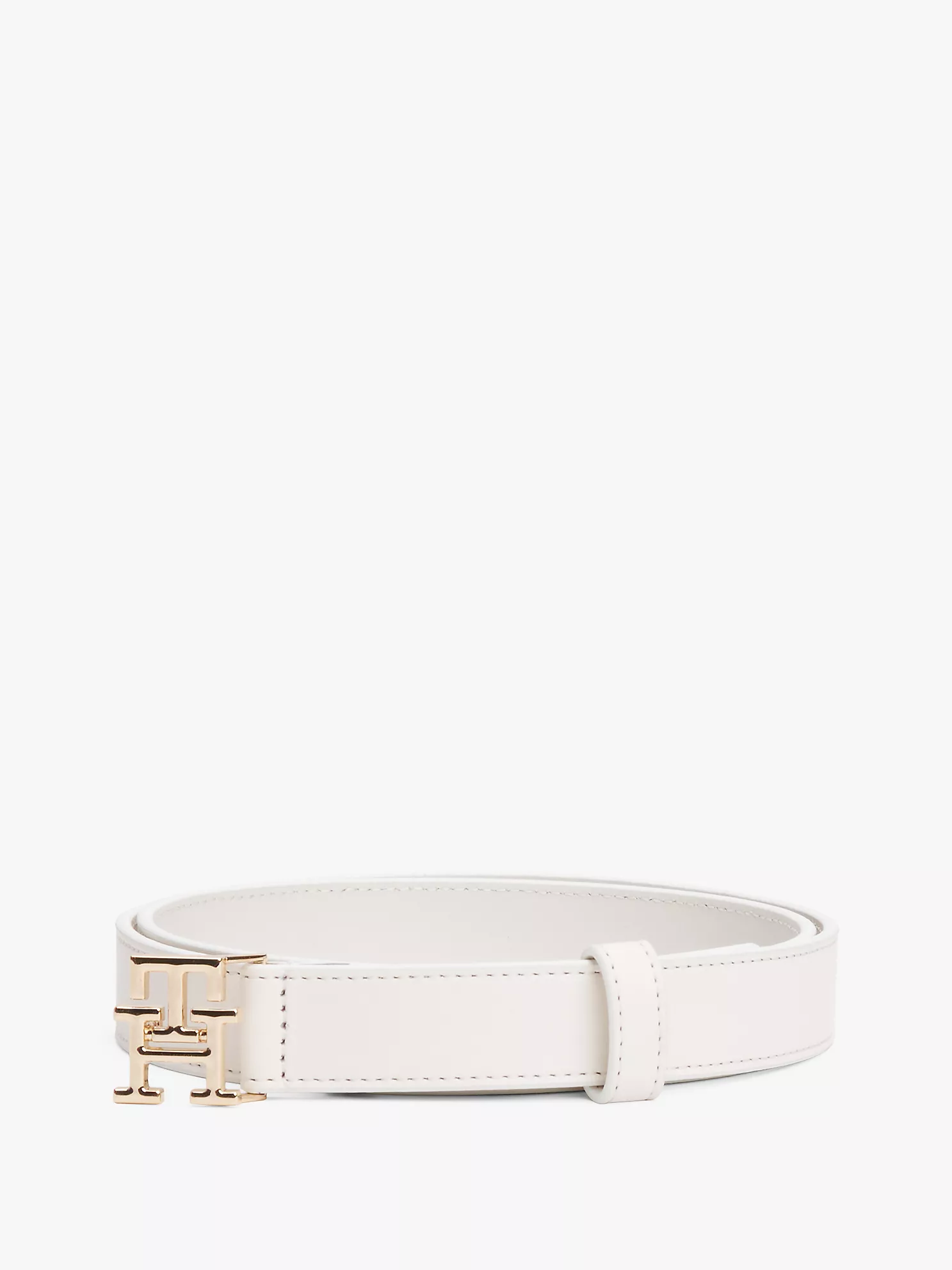 Monogram Buckle Leather Belt image 4