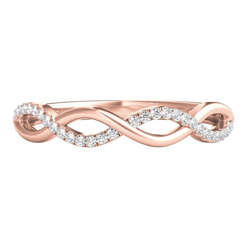 1/10 ct. tw. Diamond Infinity Ring in 10K Rose Gold image 1