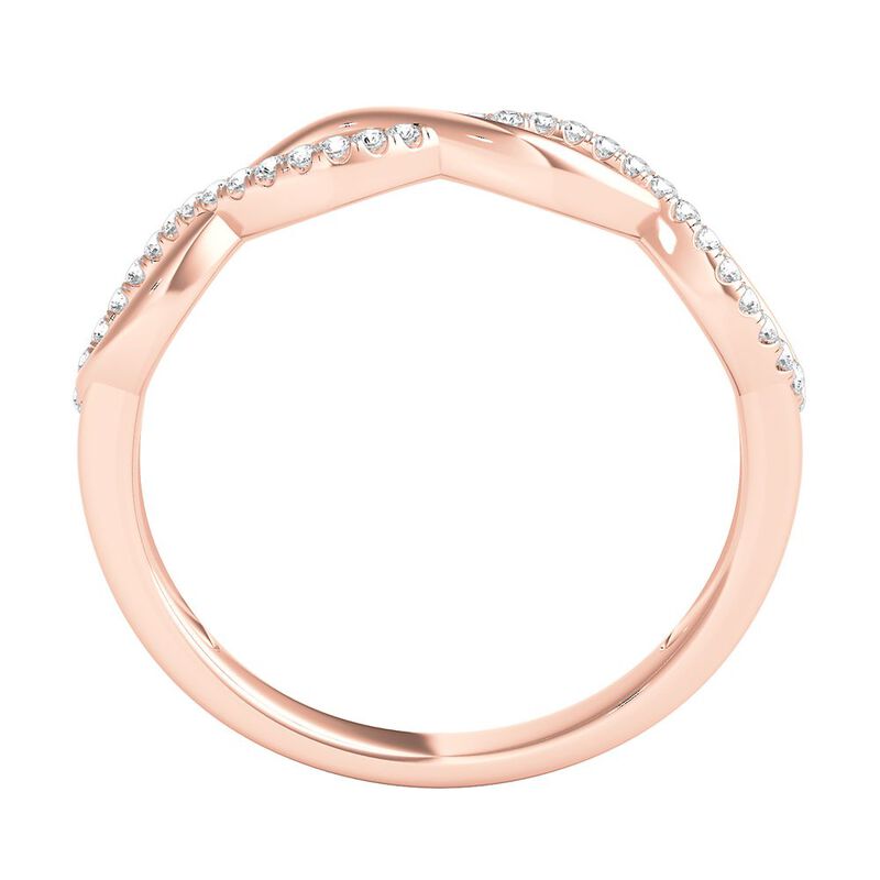 1/10 ct. tw. Diamond Infinity Ring in 10K Rose Gold image 2