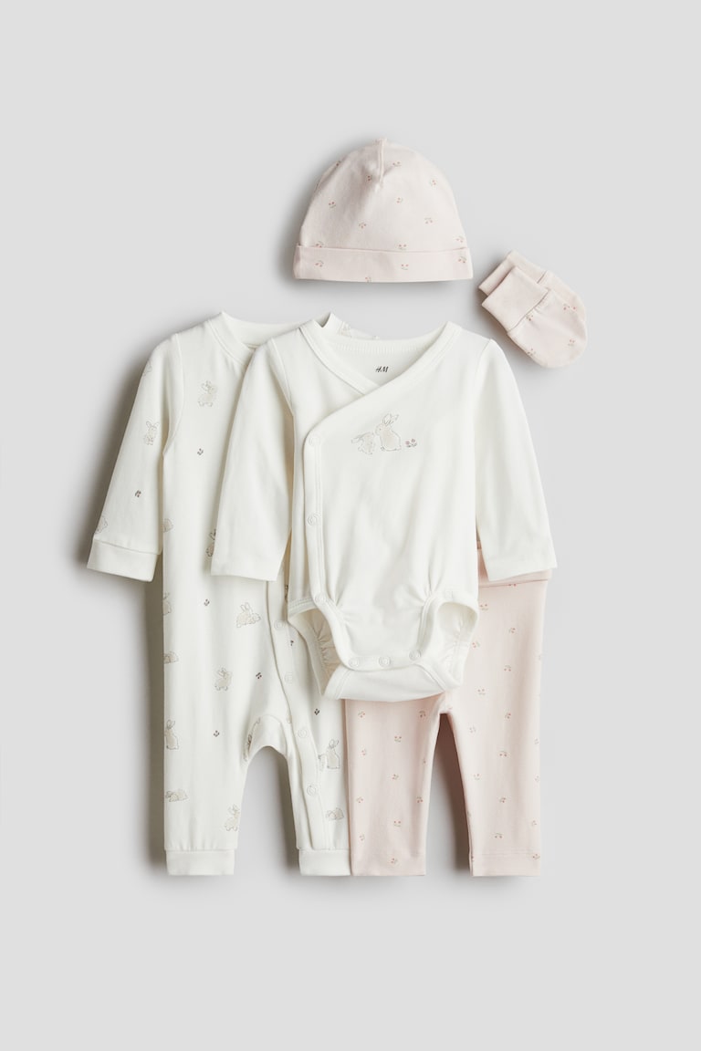 H&M  5-piece Cotton Jersey Gift Set image 2