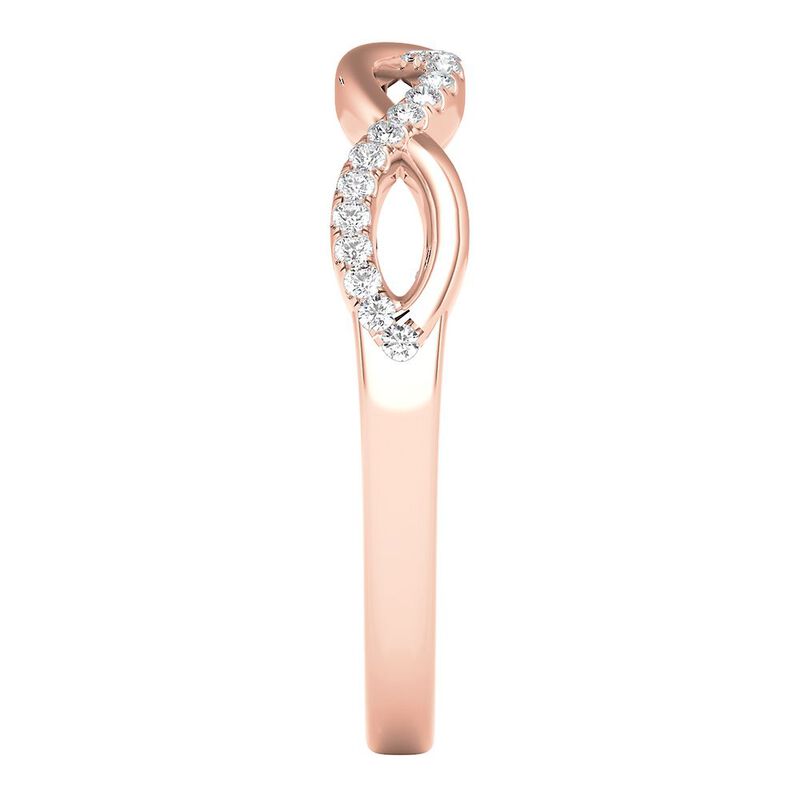 1/10 ct. tw. Diamond Infinity Ring in 10K Rose Gold image 4