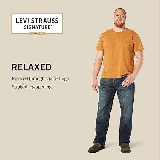 Levi Strauss Signature Gold Men's Relaxed Fit Flex Jeans (Available in Big & Tall) image 4