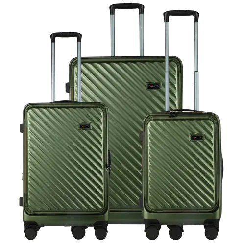 Solite 3-Piece Hardside Luggage Set with Cup Holder and Laptop Compartment image 3