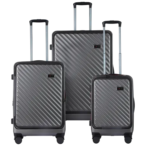 Solite 3-Piece Hardside Luggage Set with Cup Holder and Laptop Compartment image 6