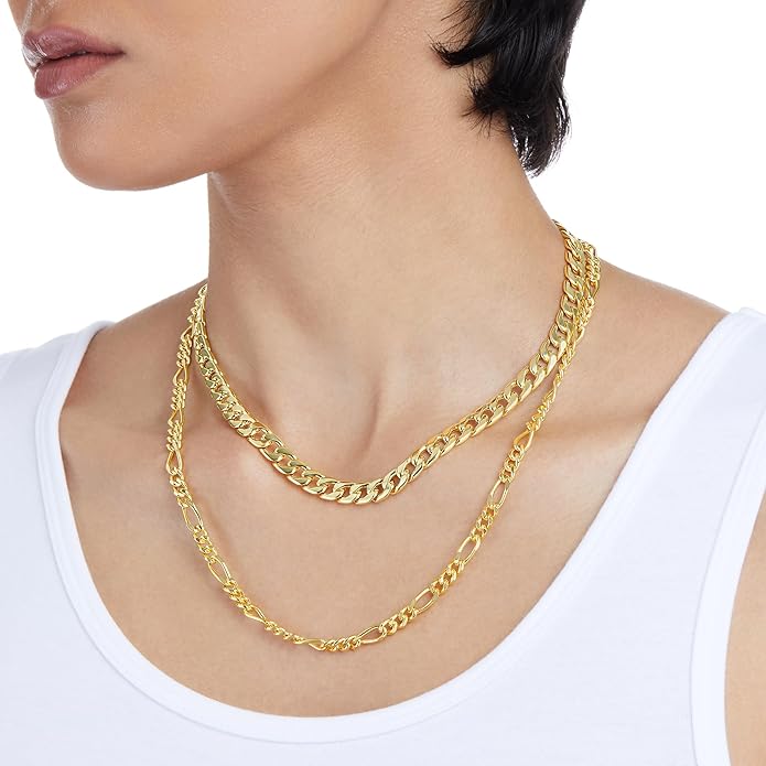Amazon Essentials 5mm Plated Figaro Chain for Men or Women image 3