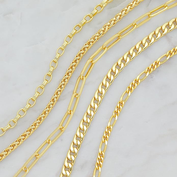 Amazon Essentials 5mm Plated Figaro Chain for Men or Women image 4