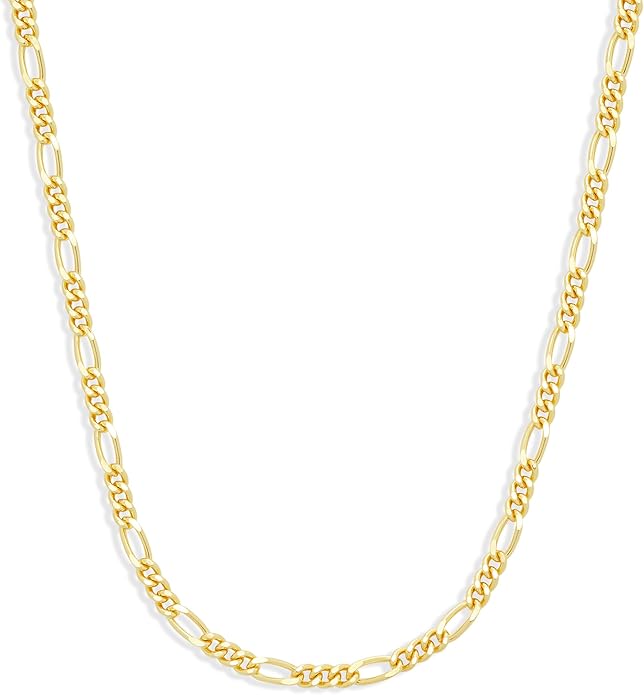Amazon Essentials 5mm Plated Figaro Chain for Men or Women image 1