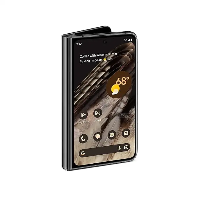 Google Pixel Fold - Unlocked Android 5G Smartphone with Telephoto Lens and Ultrawide Lens - Foldable Display - 24-Hour Battery - Obsidian - 256 GB image 1