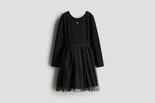 JERSEY DRESS WITH TULLE SKIRT image