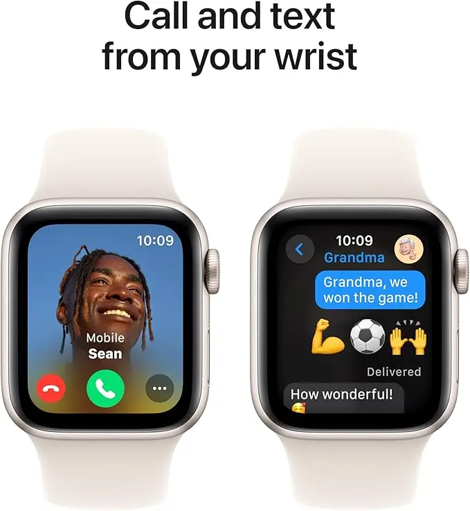 Apple Watch SE (2nd Gen) [GPS 40mm] Smartwatch with Starlight Aluminum Case with Starlight Sport Band M/L. Fitness and Sleep Trackers, Crash Detection, Heart Rate Monitor, Retina Display image 5