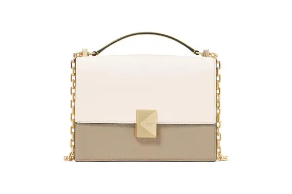 kate spade new york Deco Colorblocked Pebbled Leather Chain Shoulder, Tigers Eye Multi image