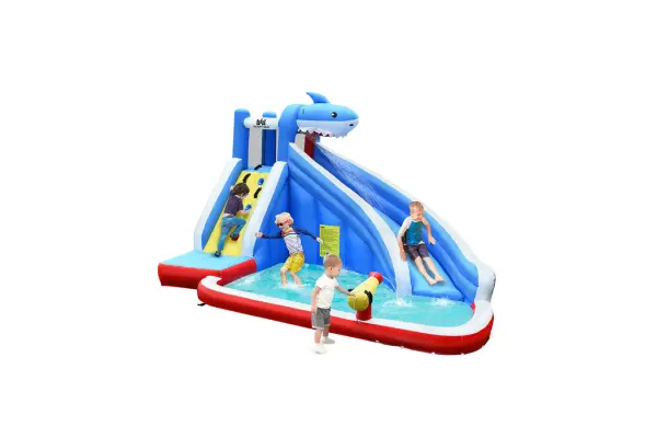 Costway Inflatable Water Slide Animal Shaped Bounce House Castle Splash Water Pool without Blower image