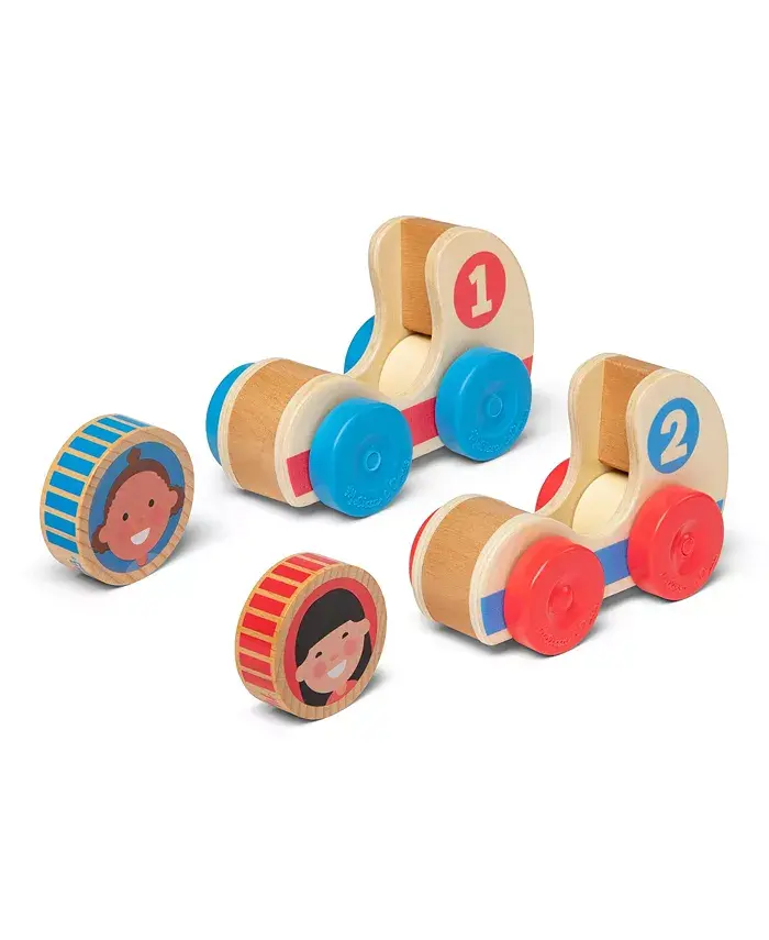 Go Tots Wooden Race Cars 4 Piece Set image 1