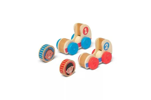 Go Tots Wooden Race Cars 4 Piece Set image