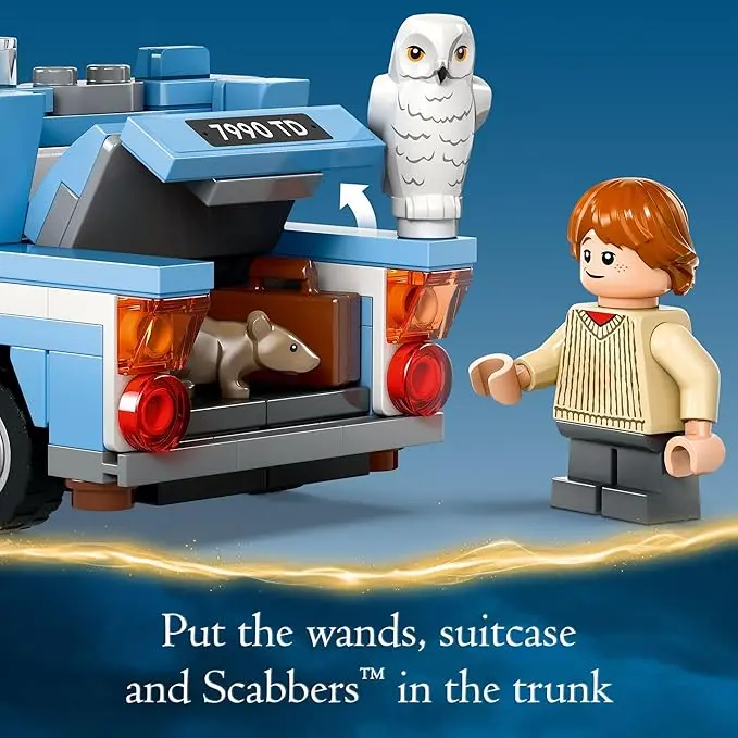 LEGO Harry Potter Flying Ford Anglia, Buildable Car Toy with 2 Minifigures for Role Play, Fantasy Playset for Kids, Harry Potter Car, Gift for Boys, Girls and Any Fan Ages 7 and Up, 76424 image 5