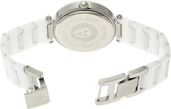 Anne Klein Women's Black Ceramic Bracelet Watch with Diamond Accent image 2