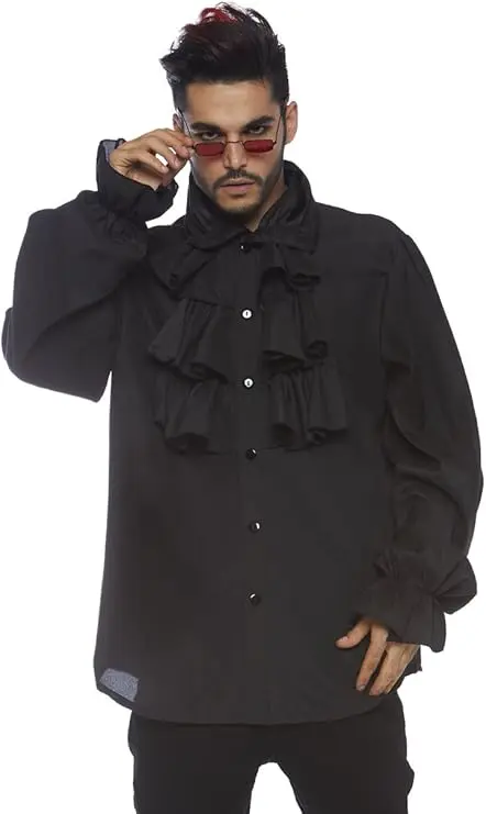 Leg Avenue Men's Costumes Pirate Shirt with Ruffles image 1