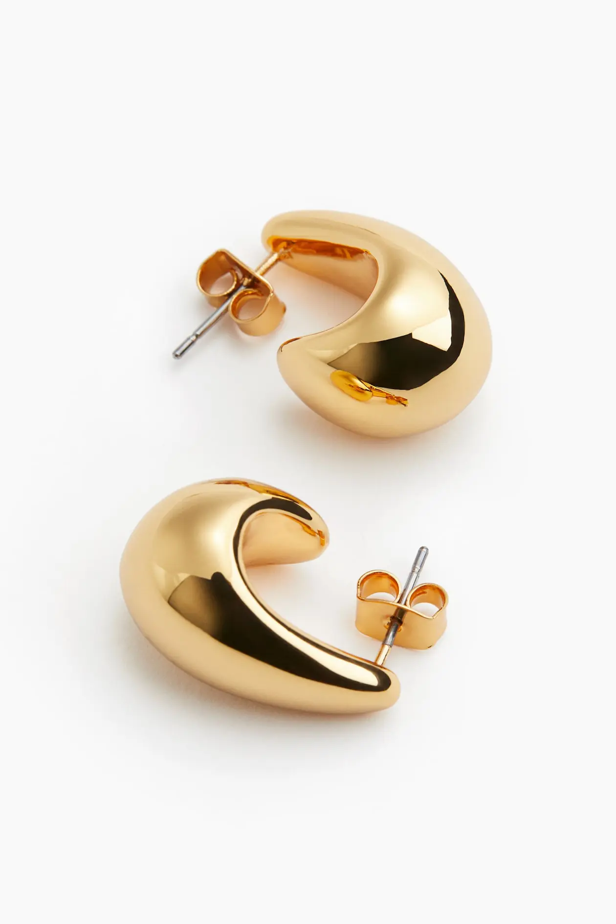 GOLD-PLATED DOME EARRINGS image 3