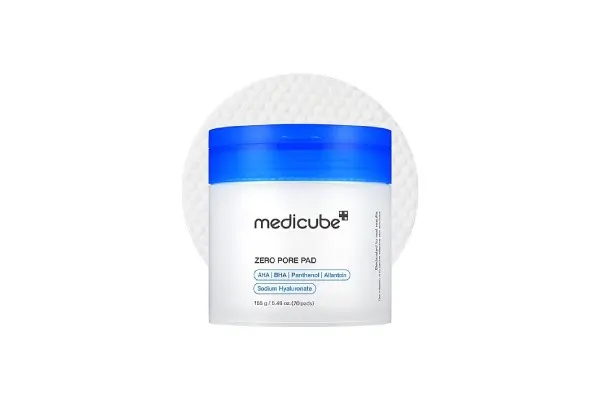 Medicube Zero Pore Pads 2.0, Dual-Textured Facial Toner Pads for Exfoliation and Pore Care with 4.5% AHA Lactic Acid & 0.45% BHA Salicylic Acid, Ideal for All Skin Types, Korean Skin Care (70 Pads) image
