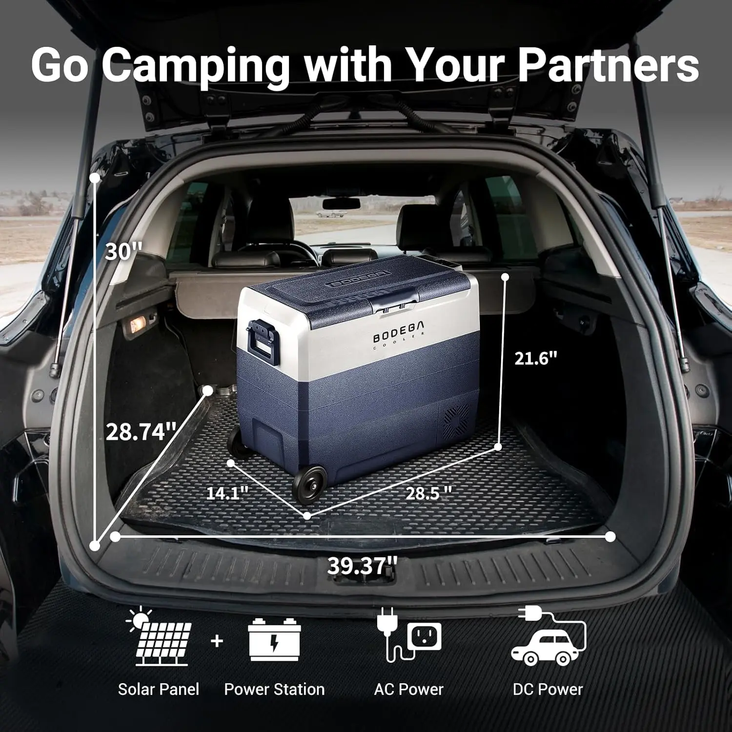 BODEGACOOLER 12 Volt Refrigerator,64 Quart Car Fridge Dual Zone WIFI APP Control,60L Portable Refrigerator Freezer, -4℉-68℉,12v Cooler Fridge,12/24V DC and 100-240V AC for Outdoor,Camping,Travel image 7