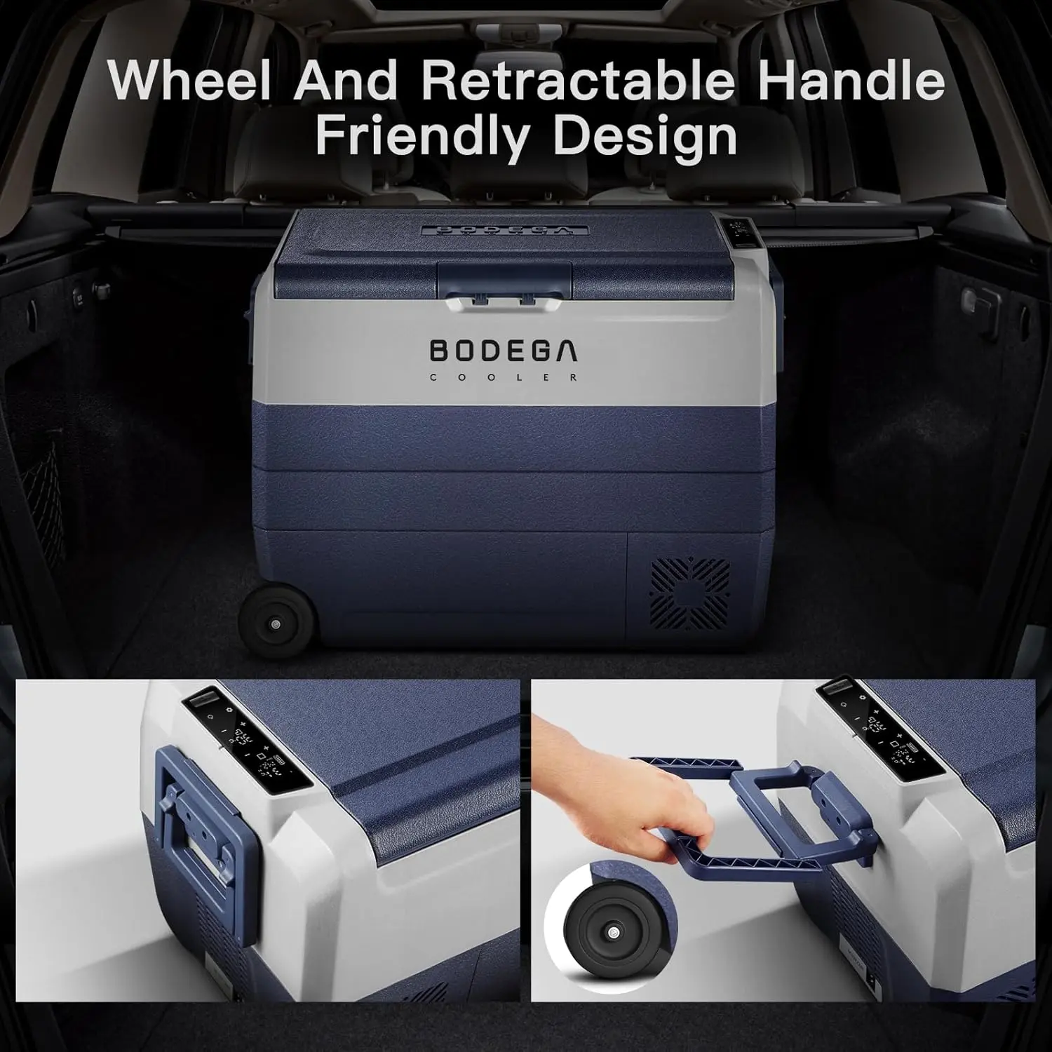 BODEGACOOLER 12 Volt Refrigerator,64 Quart Car Fridge Dual Zone WIFI APP Control,60L Portable Refrigerator Freezer, -4℉-68℉,12v Cooler Fridge,12/24V DC and 100-240V AC for Outdoor,Camping,Travel image 8