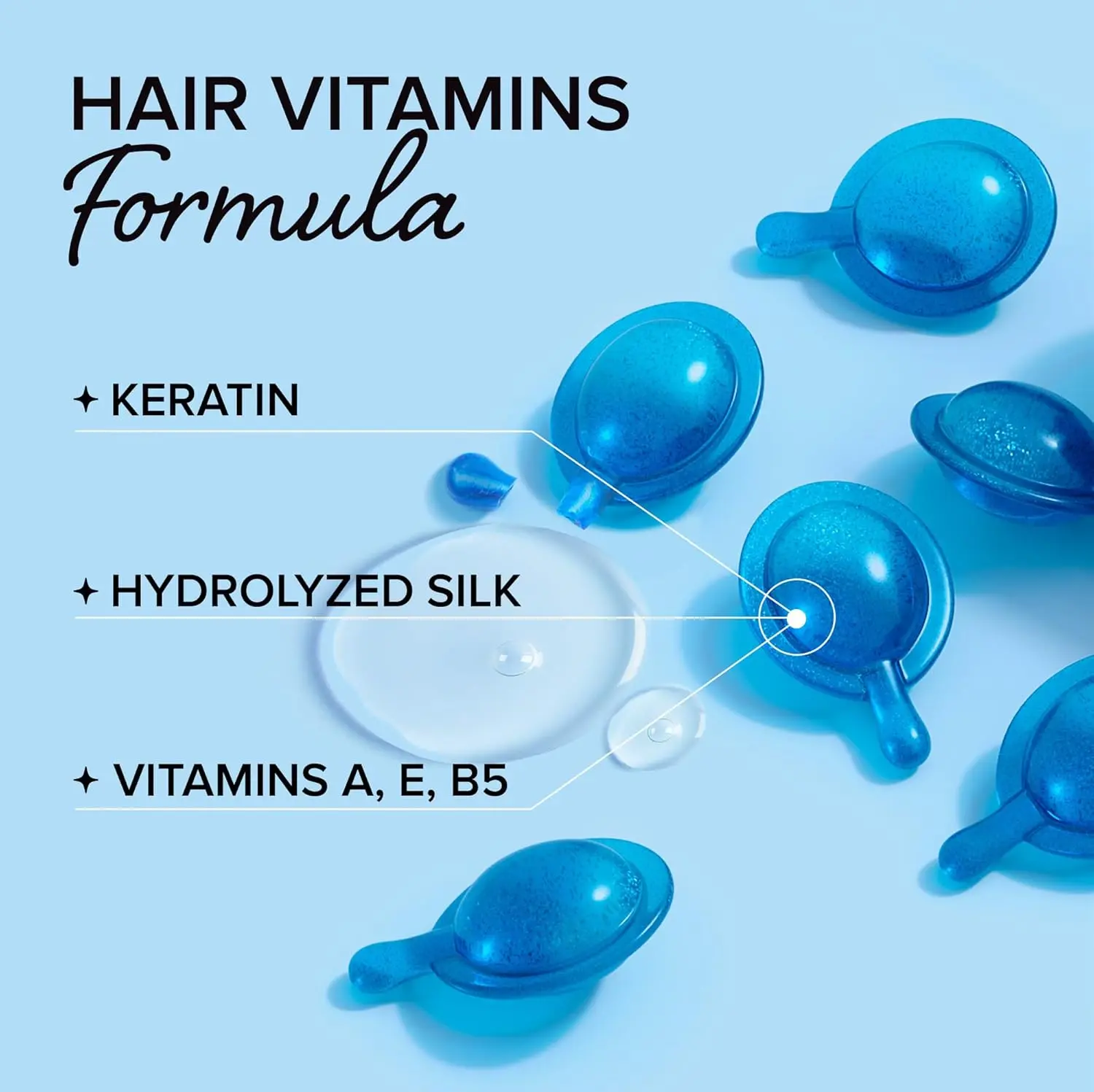 MAREE Hair Oil for Frizzy - Hair Vitamins A, E & B Keratin Styling Capsules with Jojoba & Argan Oil - Anti Frizz Serum for Women - Frizzy, Damaged, Dry and Curly - Sérum Gotas & Aceite Para el Cabello image 4