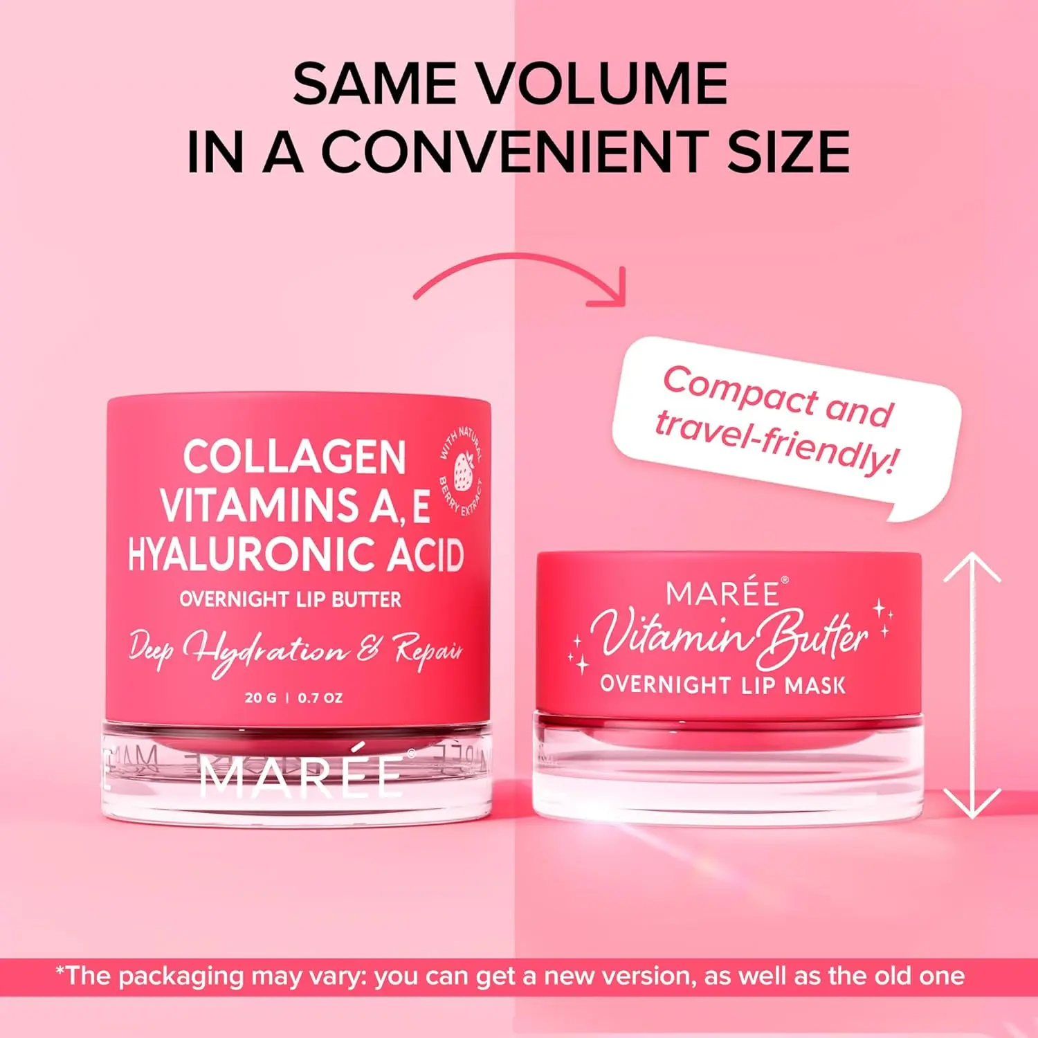 MAREE Lip Mask with Hyaluronic Acid - Overnight Butter Balm - Moisturizer for Very Dry Lips - Hidratante de Labios Care Hydration image 2