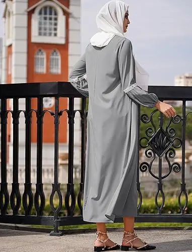 IWEMEK Sequin Islamic Prayer Dress Islamic Prayer Clothes for Women One Piece Arabian Muslim Abaya for Women Dubai Outfits image 5