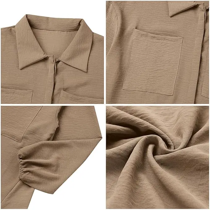 ODIZLI Muslim Long Sleeve Blouse Wide Leg Pants Suits Autumn Solid Abaya Women Matching Sets 2PCS Tracksuits Turkey Kaftan image 3